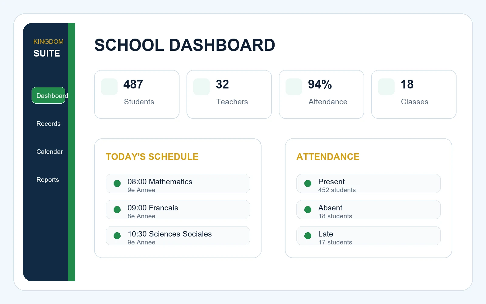 School Management software preview
